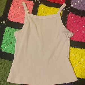 Mauve ribbed tank top